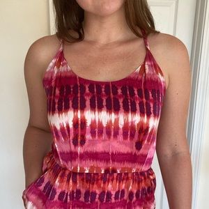 Silk tie dye dress